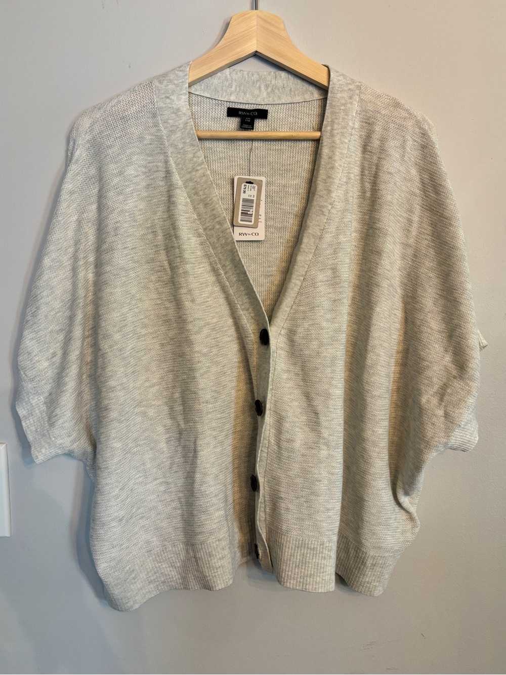 NWT Gray RW&Co Cardigan XXL